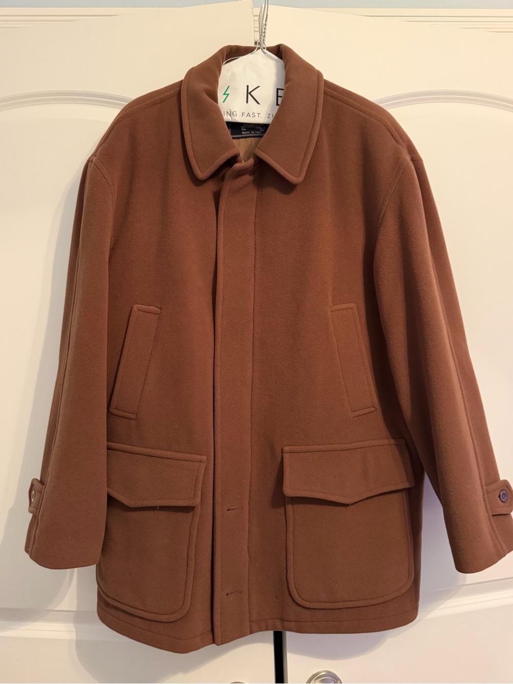 Men’s Burberry Brown Cashmere and Wool Car Coat
